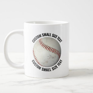 Grande Tasse Baseball personnalisé avec texte personnalisé de p