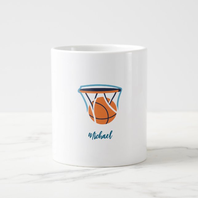 Grande Tasse Basket-ball Votre nom personnel (Devant)
