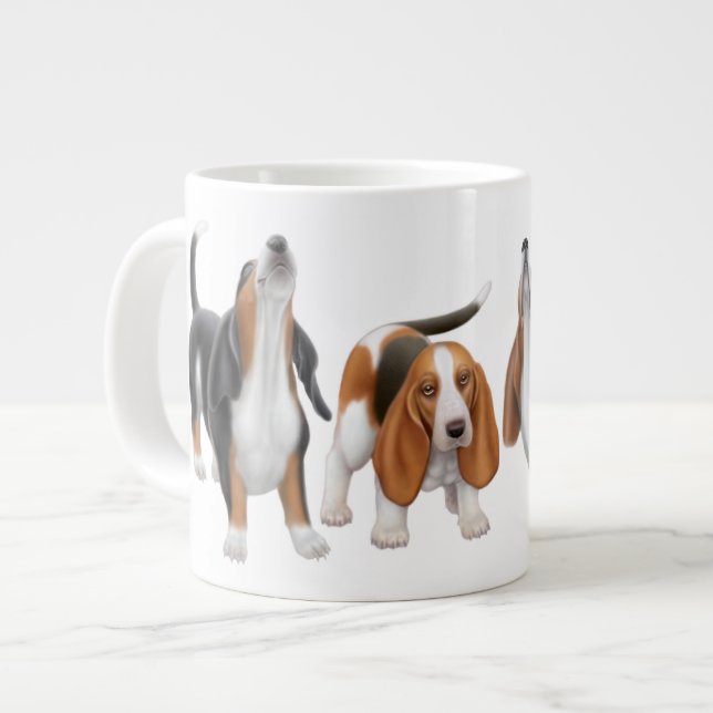 Grande Tasse Basset Hounds (Devant gauche)