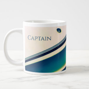 Grande Tasse Bateau Abstrait en Mug de spécialités bleues
