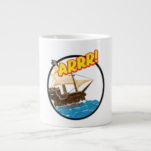 Grande Tasse Bateau pirate de dessin animé drôle