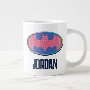 Grande Tasse Batman   Logo Pink Polka Dot