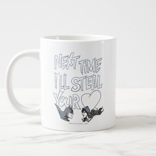 Grande Tasse Batman Valentine |Catwoman - Je volerai votre coeu (Gauche)