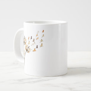 Grande Tasse Beagle Flower Fly Dandelion Amoureux de les chiens