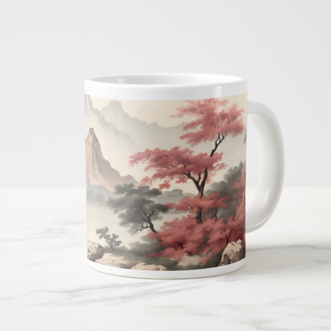 Grande Tasse Beauté du paysage asiatique (Devant droit)