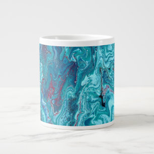 Grande Tasse Bébé Bleu 2 Flux Bleu Acrylique Abstraite Mug