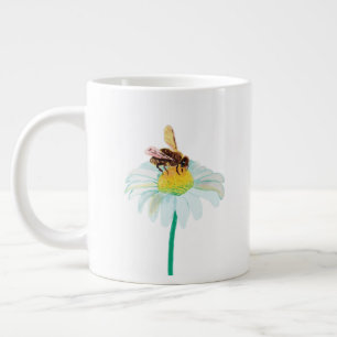 Grande Tasse Bee de miel sur une fleur blanche