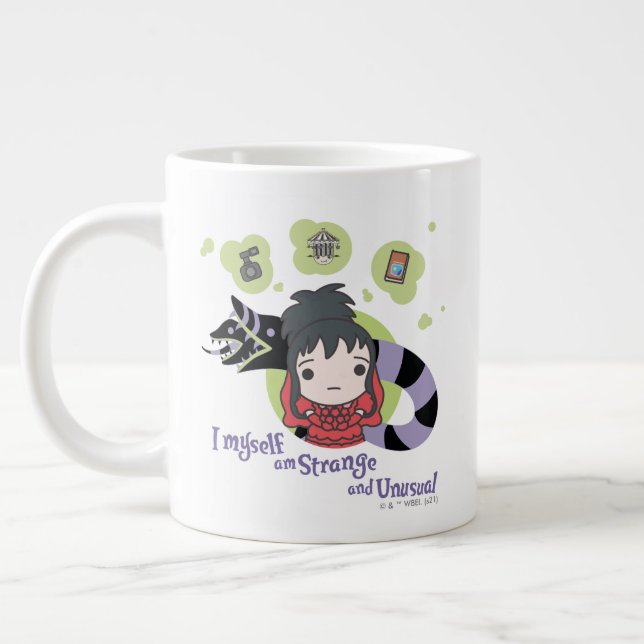 Grande Tasse Beetlejus | Chibi Lydia "Étrange et inhabituel" (Gauche)
