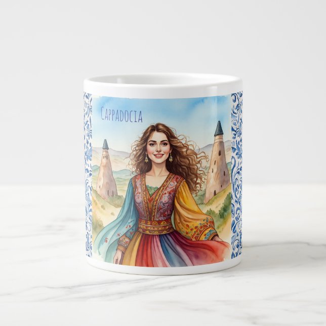Grande Tasse Belle dame en Cappadoce, Turquie (Devant)