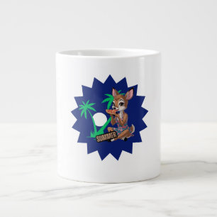 Grande Tasse Belle pizza de cerf en vacances d'été