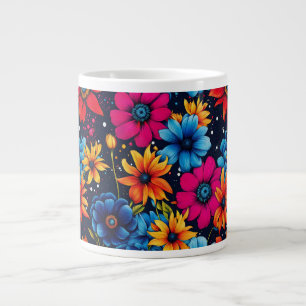 Grande Tasse Belles fleurs et Roses sucrés