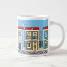 Grande Tasse Belles maisons portugaises avec tuiles ou azulejos