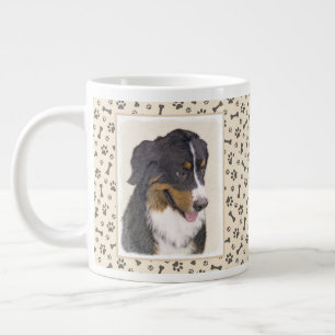 Grande Tasse Bernese Mountain Dog Painting - Original Dog Art