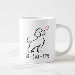 Grande Tasse Bichon Sit-Stay-Love