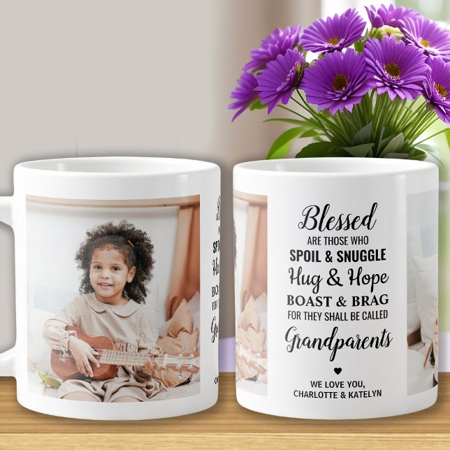 Grande Tasse Bienheureux grands-parents Moderne Personnalisé 2  (Créateur téléchargé)