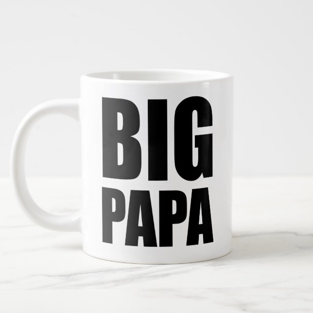 Grande Tasse Big Papa Jumbo 20oz Mug, Papa Gift Mug (Gauche)
