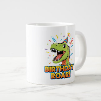 Grande Tasse Birthday Roar Cute Dinosaur Birthday Party Design
