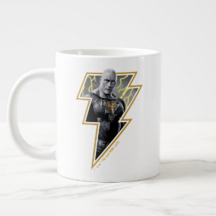 Grande Tasse Black Adam Grey et Gold Lightning Graphic