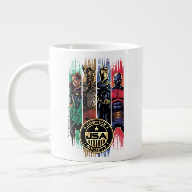 Grande Tasse Black Adam Justice Society Heroes In Stripes (Gauche)