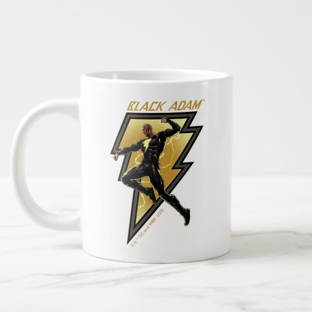 Grande Tasse Black Adam Lightning Bolt Illustration du caractèr (Gauche)