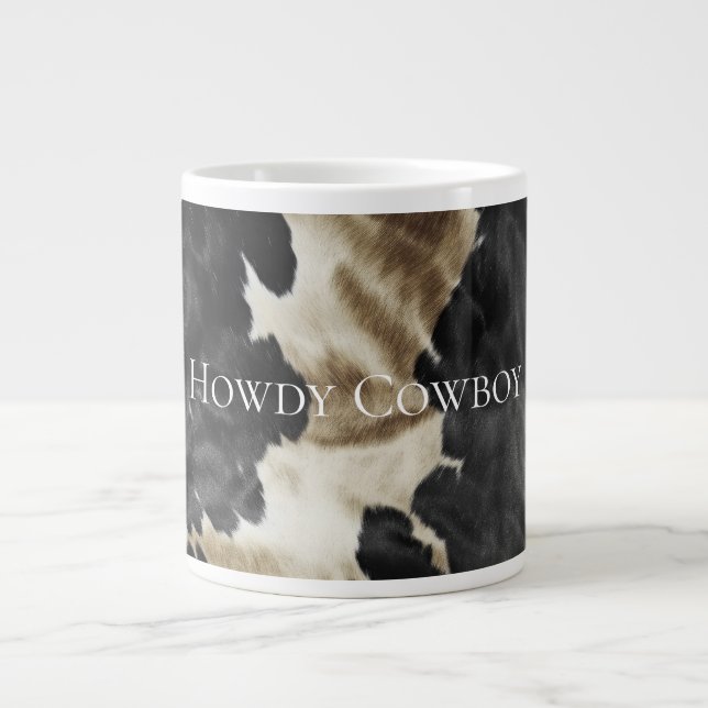Grande Tasse Black Champagne Gold Cowhide (Devant)