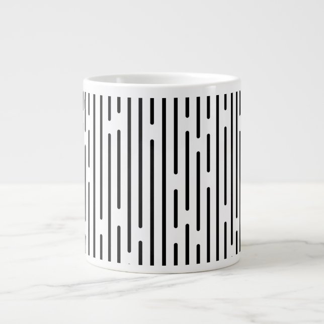 Grande Tasse Black Line Geometric Pattern (Devant)