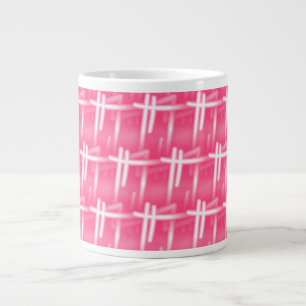 Grande Tasse Blancs Sur Rose