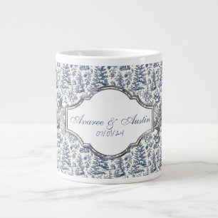 Grande Tasse Bleu Noël Chinoiserie Nouveaux mariés