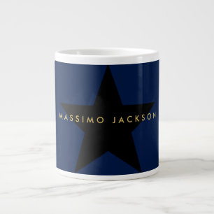 Grande Tasse Bleu Or Couleurs Professionnel Tendance Étoile Noi