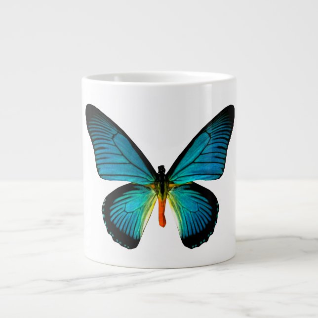 Grande Tasse Bleu papillon Jumbo Mug (Devant)