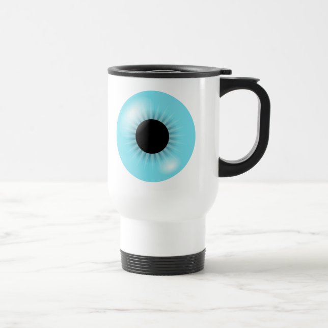 Grande tasse bleue de globe oculaire (Droite)