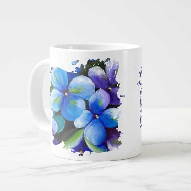 Grande Tasse Blue flower Let your dream blossom mug (Devant gauche)