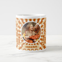 Grande Tasse Boho Love You Mom Photo personnalisée Fête des mèr