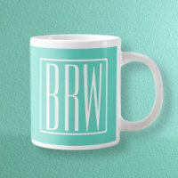 Bold Modern | White on aqua