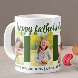 Grande Tasse Bon Fête des pères Grand-père 4 photo vert