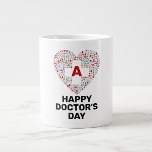 Grande Tasse Bonne journée de médecins avec le monogramme du co