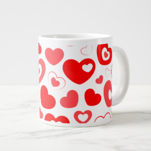 Grande Tasse Bouchon de café imprimé au coeur