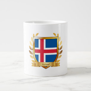 Grande Tasse Bouclier du drapeau islandais