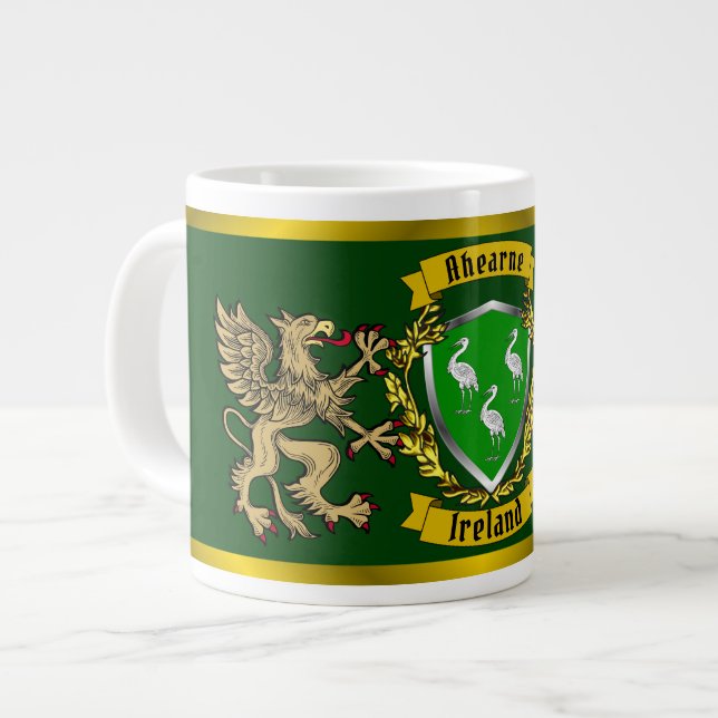 Grande Tasse Bouclier irlandais Ahearne/Aherne et Griffins (Devant gauche)