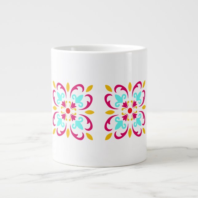 Grande Tasse Boue de spécialité ornementale Abstraite (Devant)