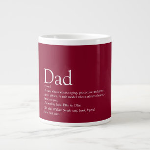Grande Tasse Bourgogne Moderne Amusants Cool Papa Définition Pè