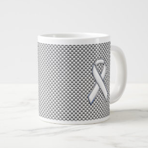 Grande Tasse Bras blanc Sensibilisation au ruban Grille blanche