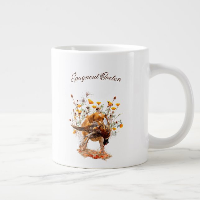 Grande Tasse Brittany Spaniel, Chasse Pheasant Coffee Mug (Droite)