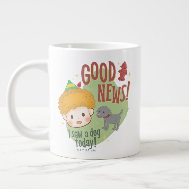 Grande Tasse Buddy l'Elf Bonne Nouvelle ! J'ai vu un chien aujo (Gauche)