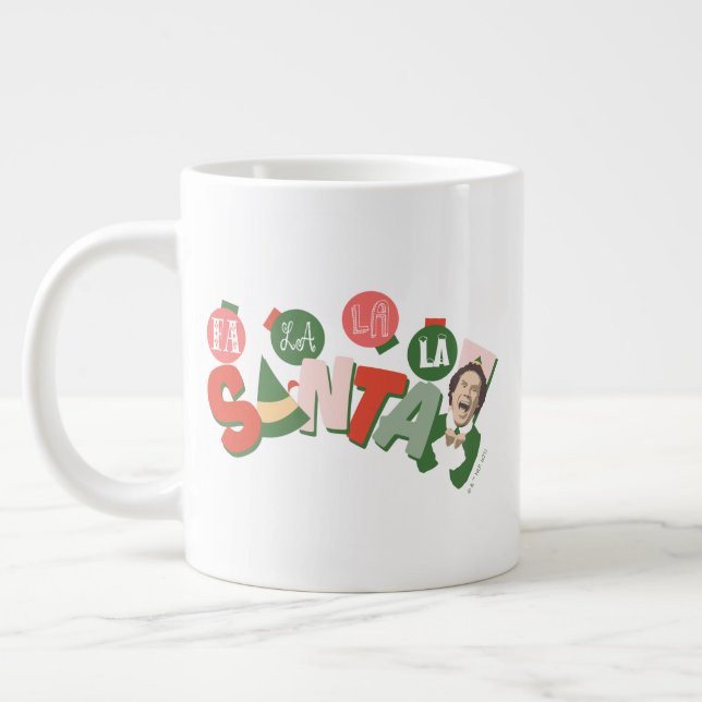 Grande Tasse Buddy l'Elfe | Fa La La La Père Noël (Gauche)