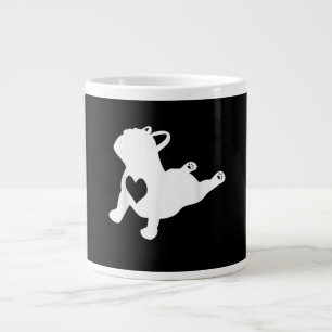 Grande Tasse Bulldog Yoga Pose Love Heart Workout
