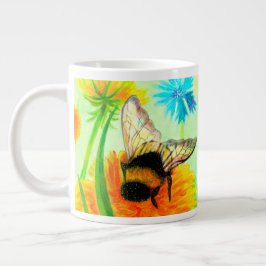 Grande Tasse Bumblebee sur le pandelion