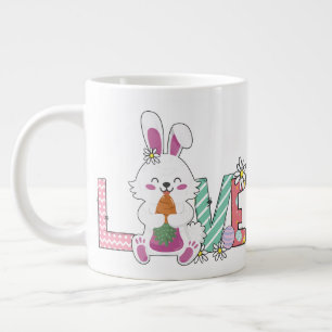 Grande Tasse Bunny célèbre la fête de Pâques Giant Coffee Mug