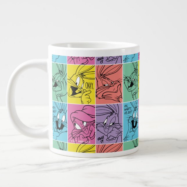 Grande Tasse BUNNY™ - Expressions de blocs de couleur (Gauche)