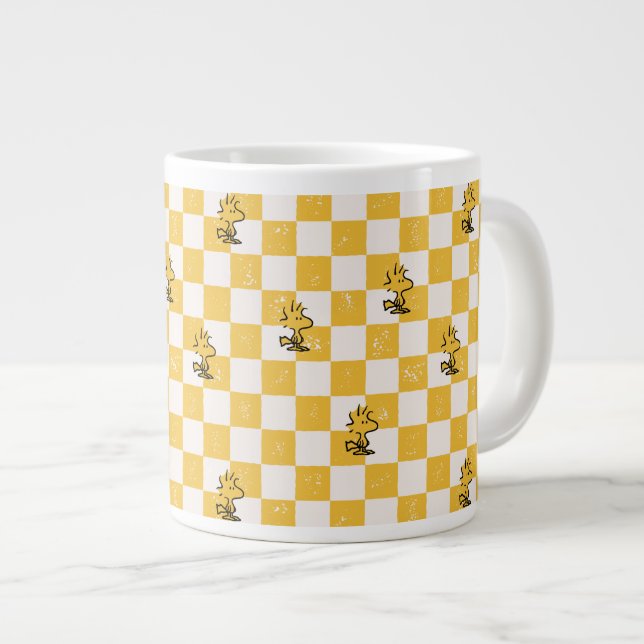 Grande Tasse cacahuètes | Drapeau À damiers bois (Devant droit)